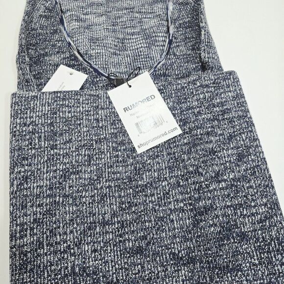 New Rumored - S Riptide Midi Dress In Montauk Navy Blue - Picture 8 of 8